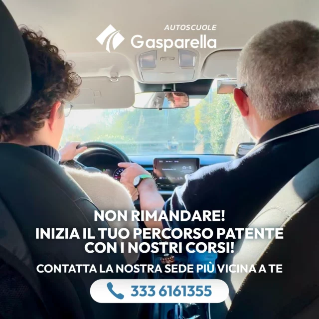 Pronto a prendere il volante del tuo futuro? Iscriviti ai nostri corsi teorici e pratici in autoscuola e inizia il viaggio verso la libertà su quattro ruote!🎓🚦

📚🚘 Con i nostri corsi in autoscuola, imparerai ad affrontare le sfide della strada con sicurezza e determinazione 🌟

Non aspettare oltre! Vieni a trovarci presso una delle nostre sedi! 🏫

📞 Chiama il 333 6161355 per maggiori informazioni

#gasparella #autoscuola #autoscuolegasparella #auto #barbarano #costabissara #montegalda #caldogno #isolavicentina #sossano #veneto #lezioniseguite #imparareaguicare #guidaresicuri #esamediguida